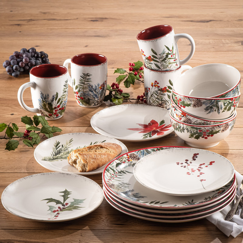 The Holiday Aisle® 16 Piece Dinnerware Set, Service for 4 & Reviews